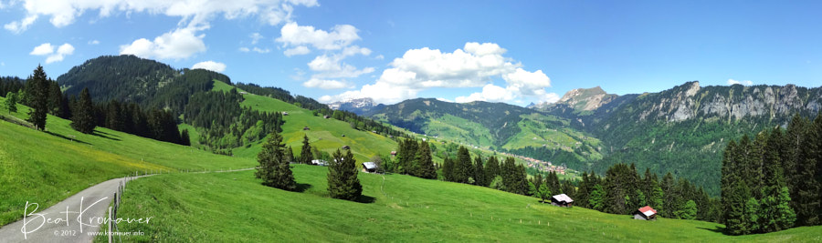 Panoramaaufnahme mit Sicht auf Habkern