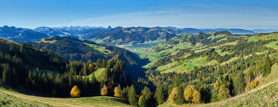 Panorama, Alp Wildegg, Euthal, Sihlsee